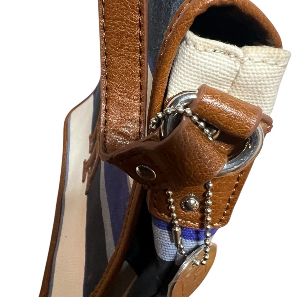 Tommy Hilfiger Blue and White Striped Crossbody Bag - Picture 4 of 5